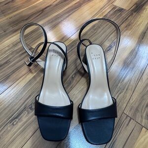 A New Day Black Strappy Sandals